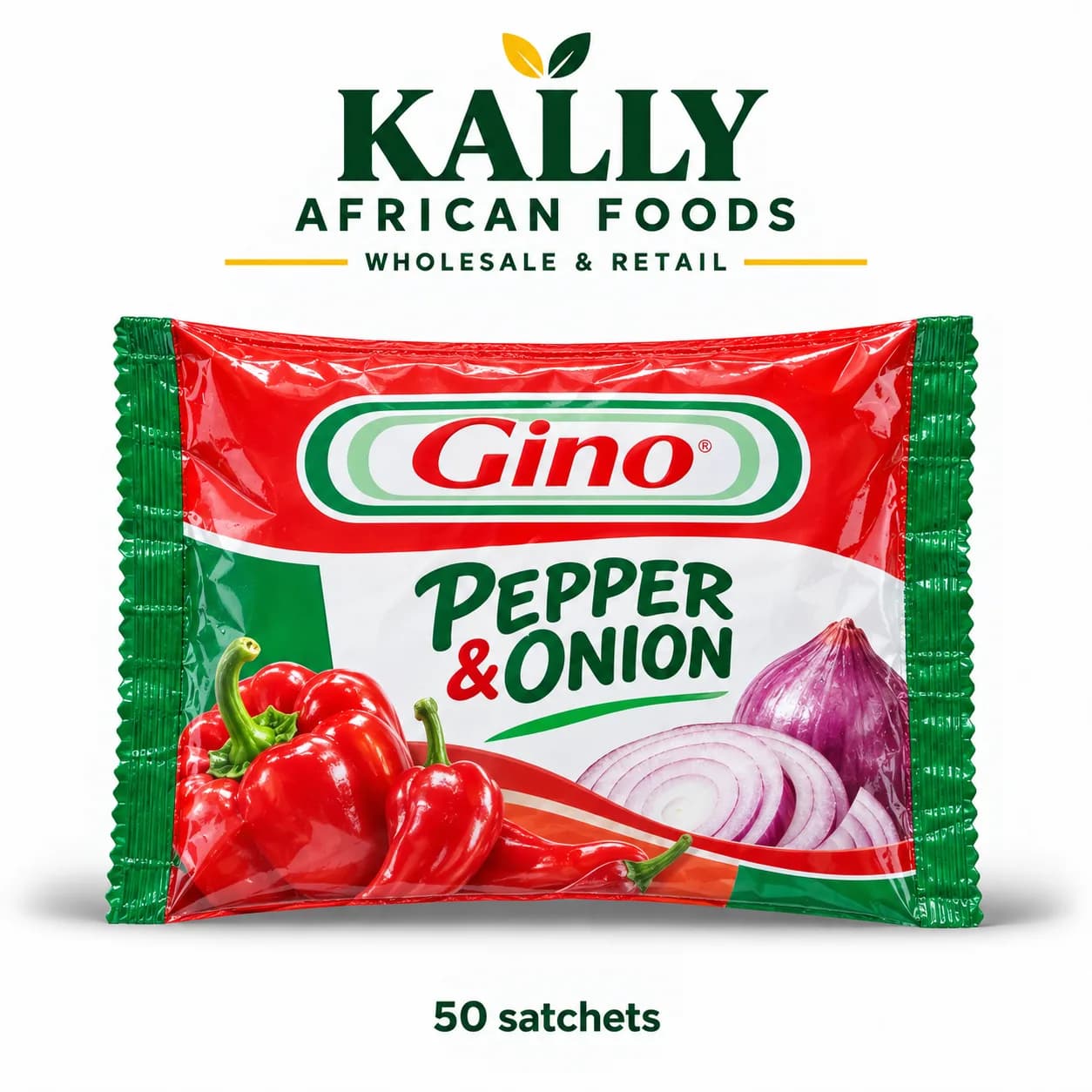 Gino Pepper & Onion 50g (50 sachets)