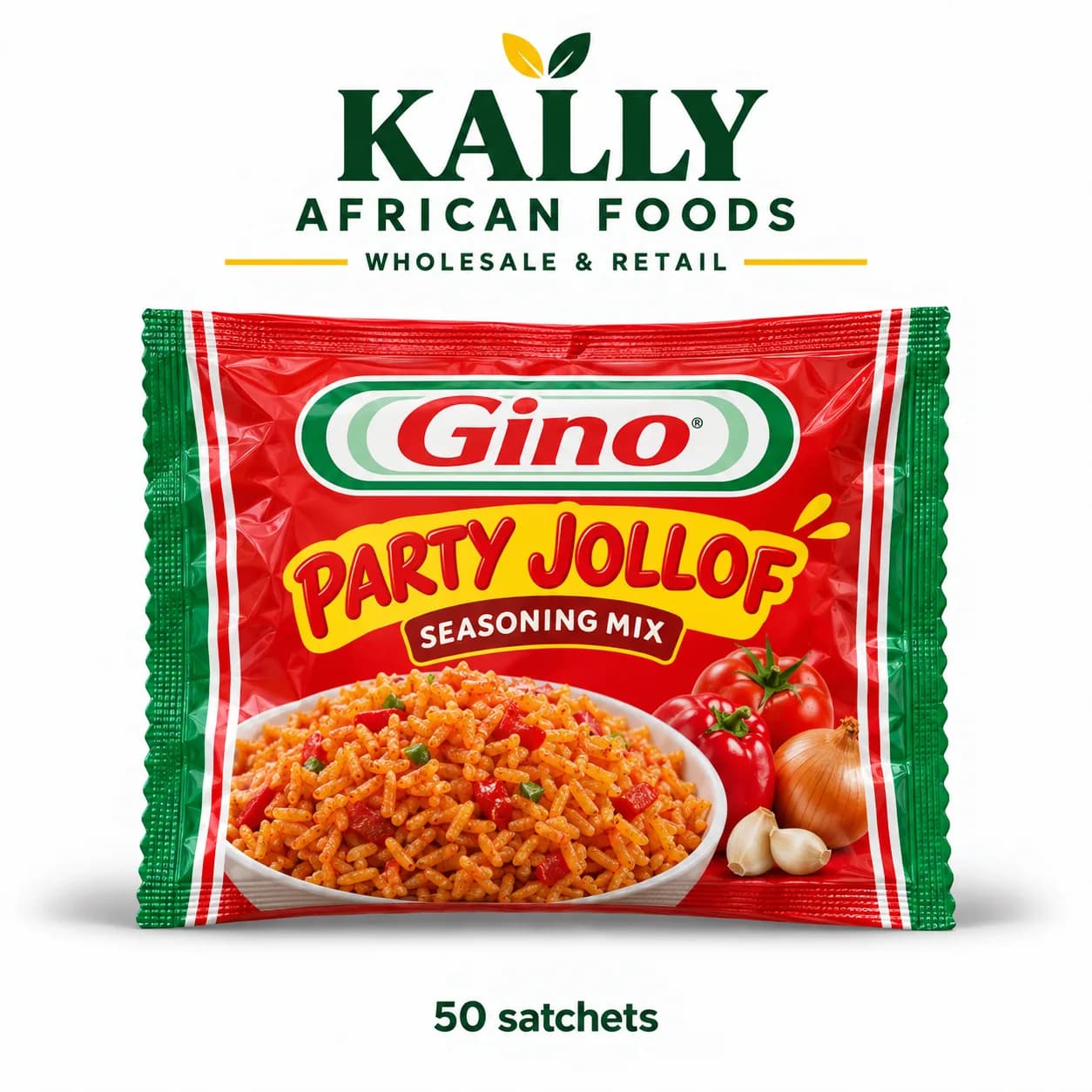 Gino Party Jollof 50g (50 sachets)